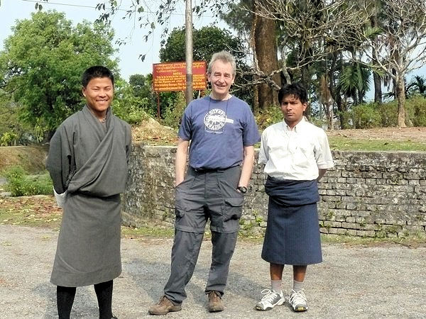 Reisleiders en chauffeur in Bhutan