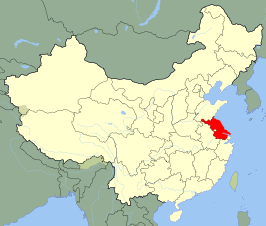 Kaart van de provincie Jiangsu