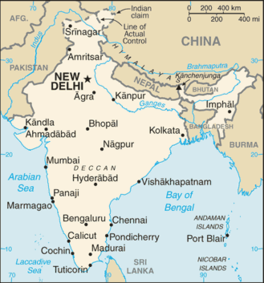 kaart van India