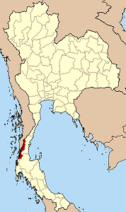 kaart van Ranong